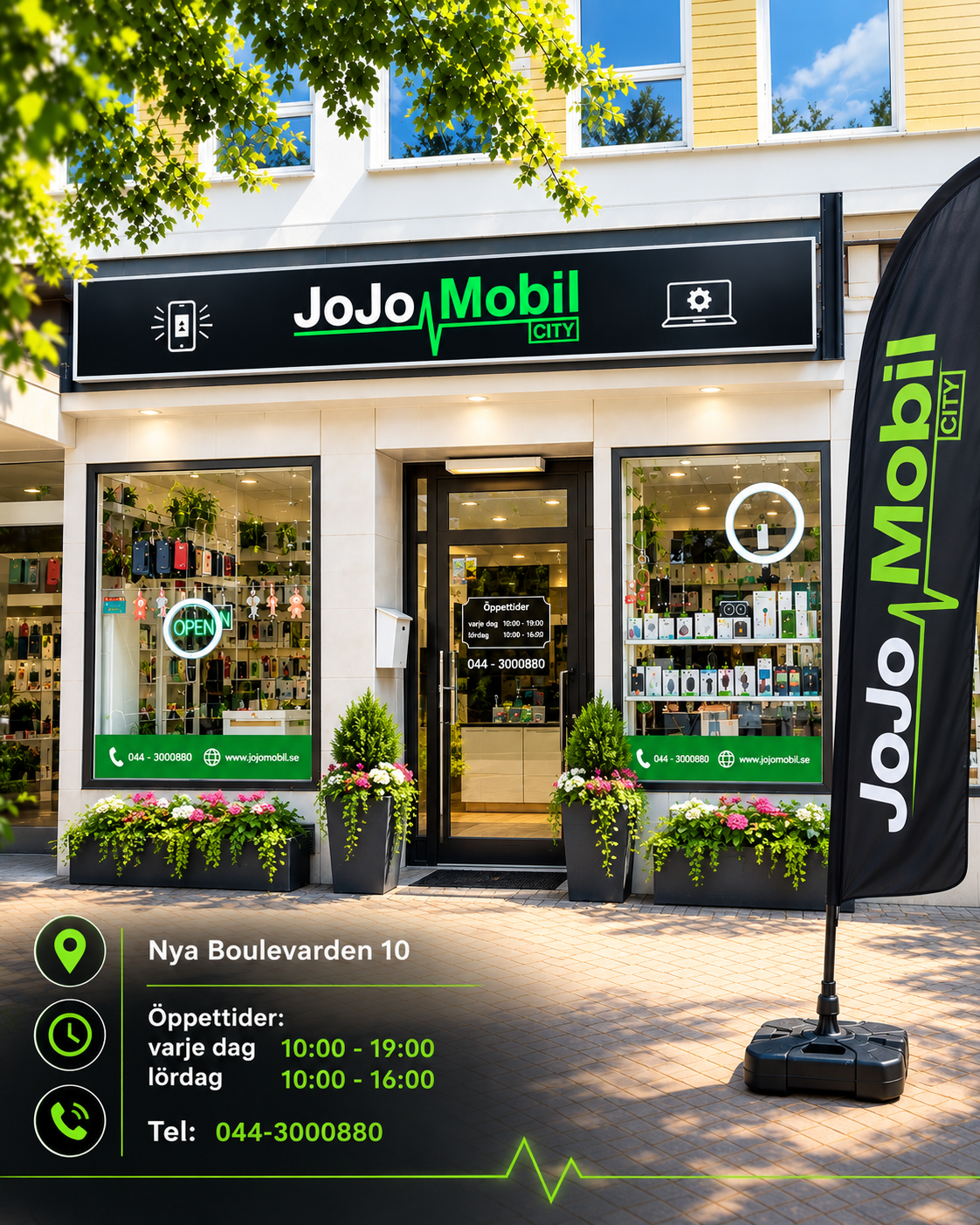 JojoMobil-butiken på Nya Boulevarden