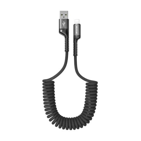 Indragbar fjäderkabel USB-A till Lightning