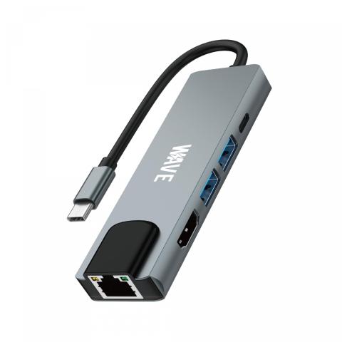 5-i-1 USB-C Multiport Hub med HDMI & Gigabit Ethernet