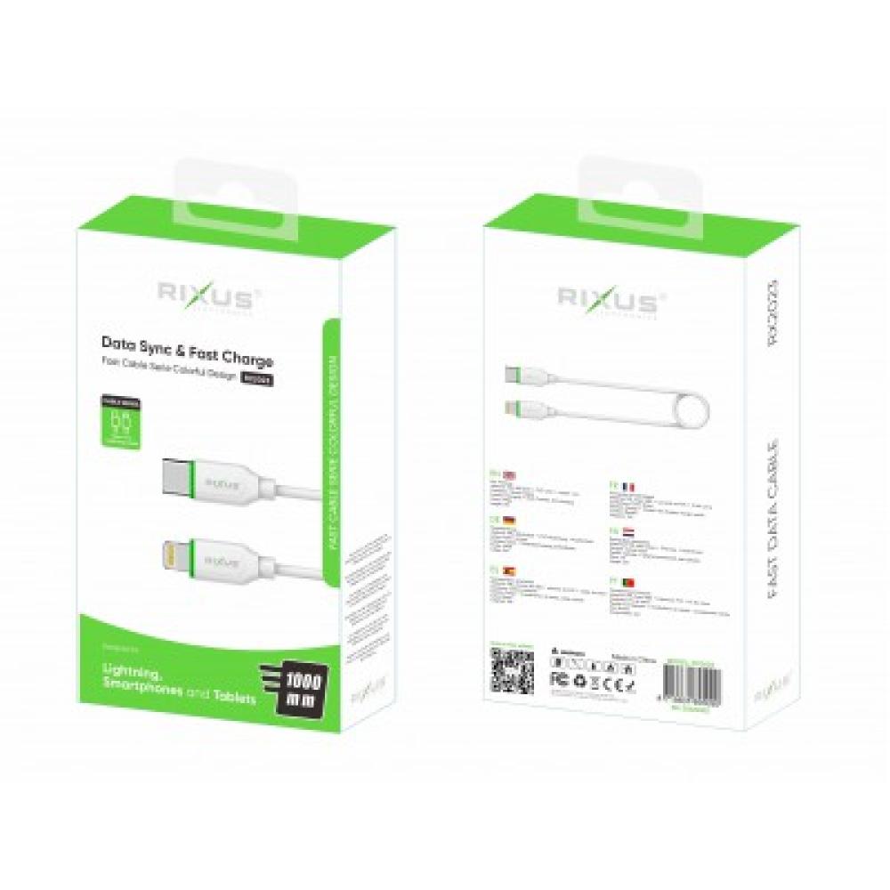 Data Sync och snabbladdningskabel Type-C till Lightning 2 Meter