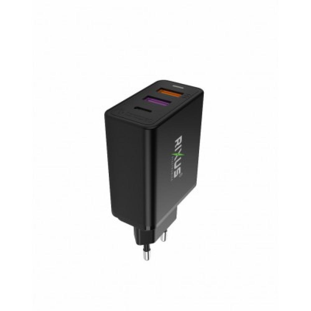 5.4A AC-adapter med 2 USB-portar & PD-kortplatser