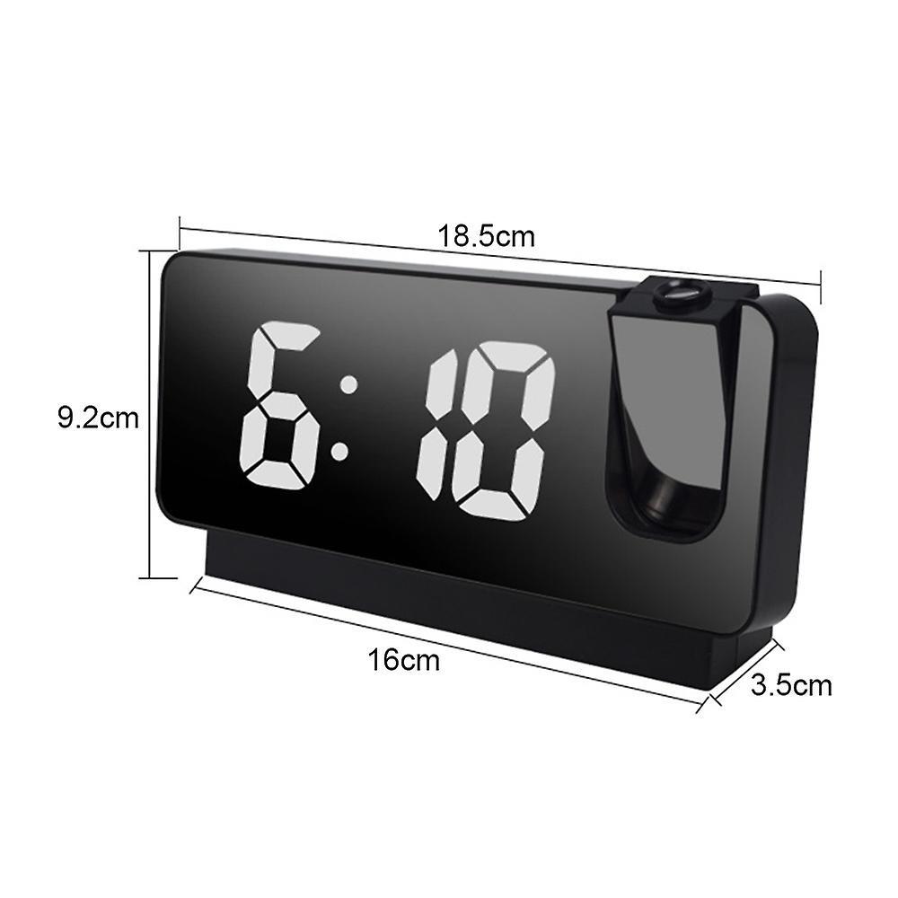 Smart Digital Projection Clock Justerbar Mute Automatisk Desktop