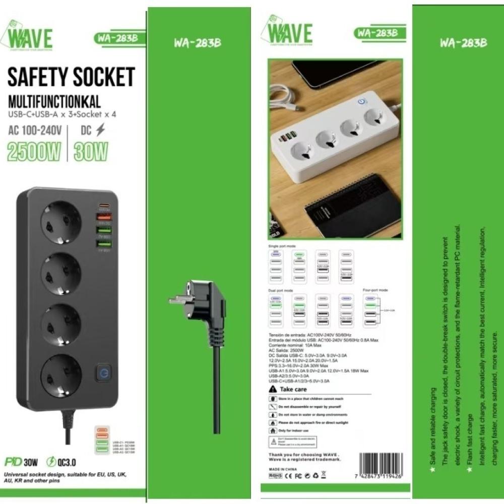 Grenuttag med USB-C PD & USB-A QC 3.0
